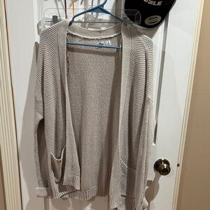 Hollister Women's Beige Open-Front Cardigan